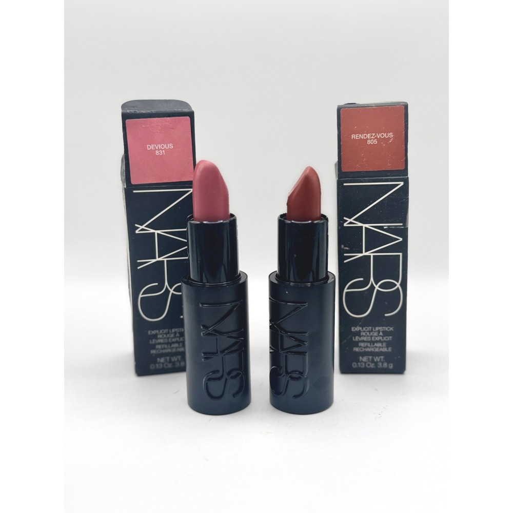 2 NARS Explicit Lipstick Duo Devious 831 & Rendez-Vous 805